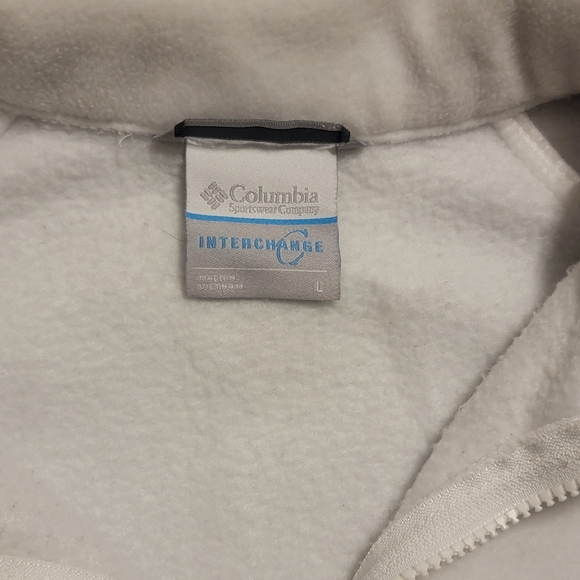 Columbia Sportswear Woman's White Fleece Full Zip Up Jacket - Picture 8 of 8